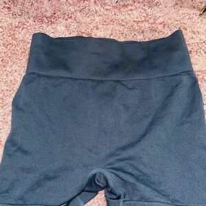 High-Waisted Blue Shorts